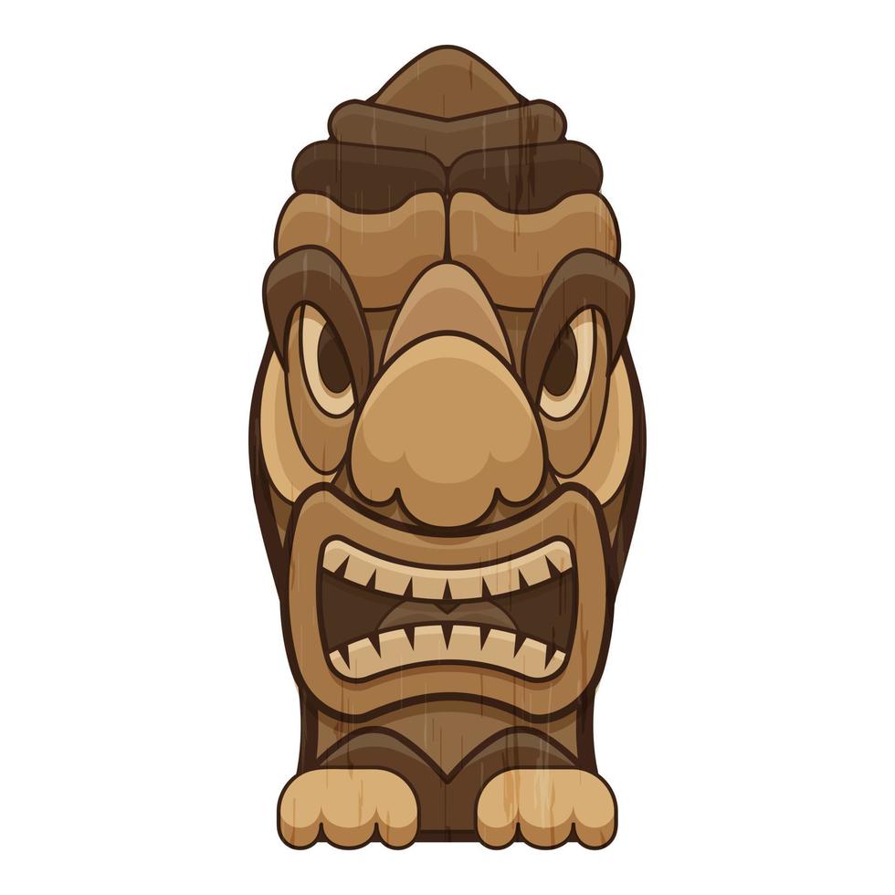 tropische Tiki-Idol-Ikone, Cartoon-Stil vektor