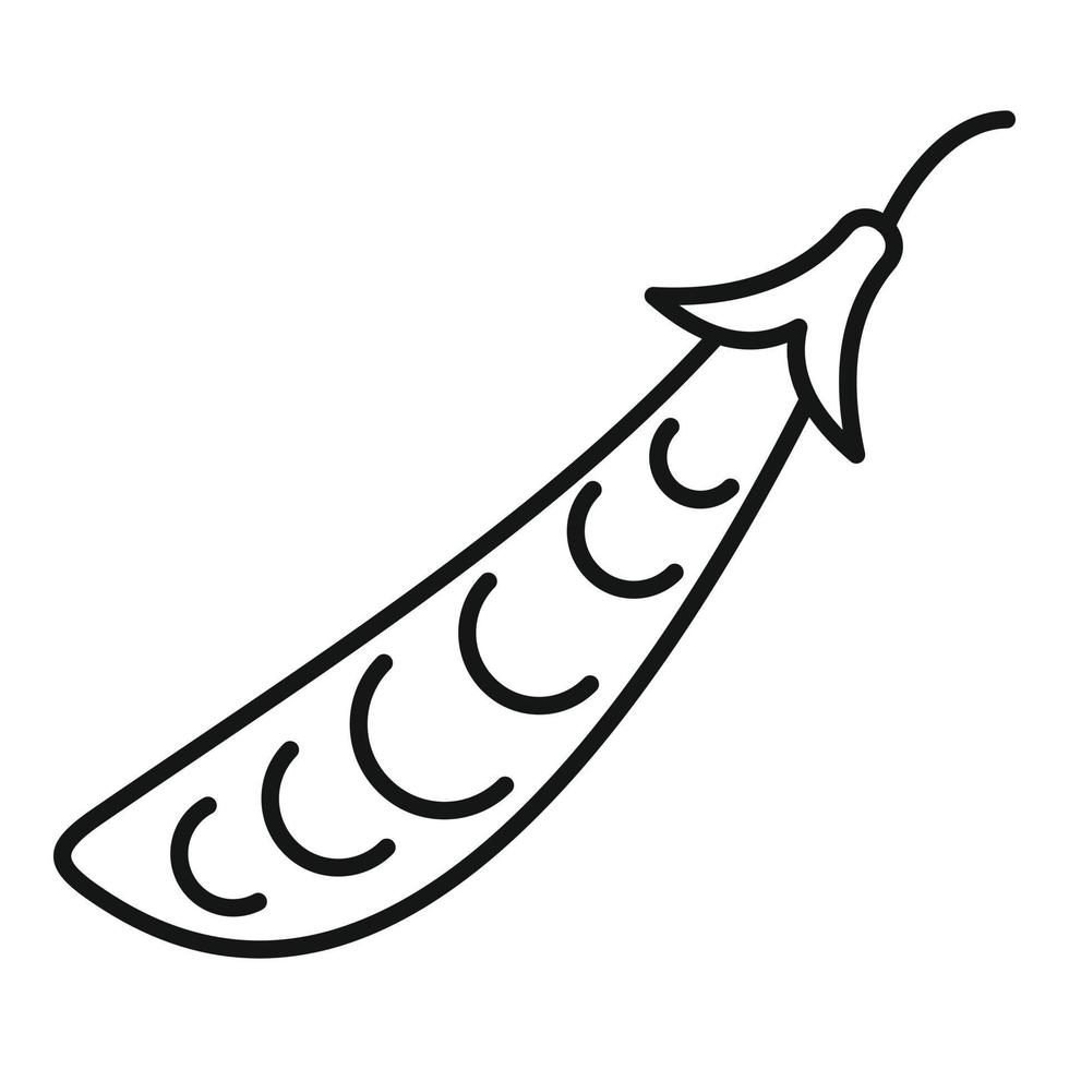 Bohnenerbsen-Symbol, Umrissstil vektor