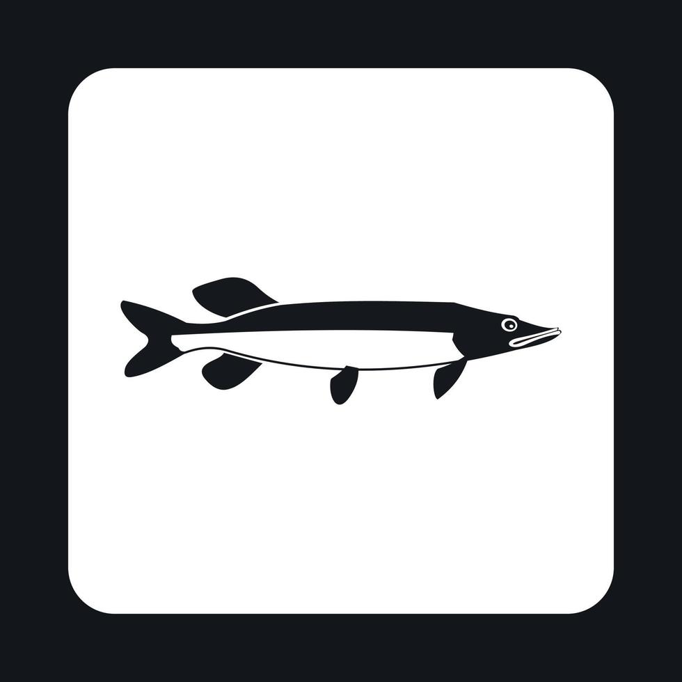 Hecht-Fisch-Symbol, einfacher Stil vektor