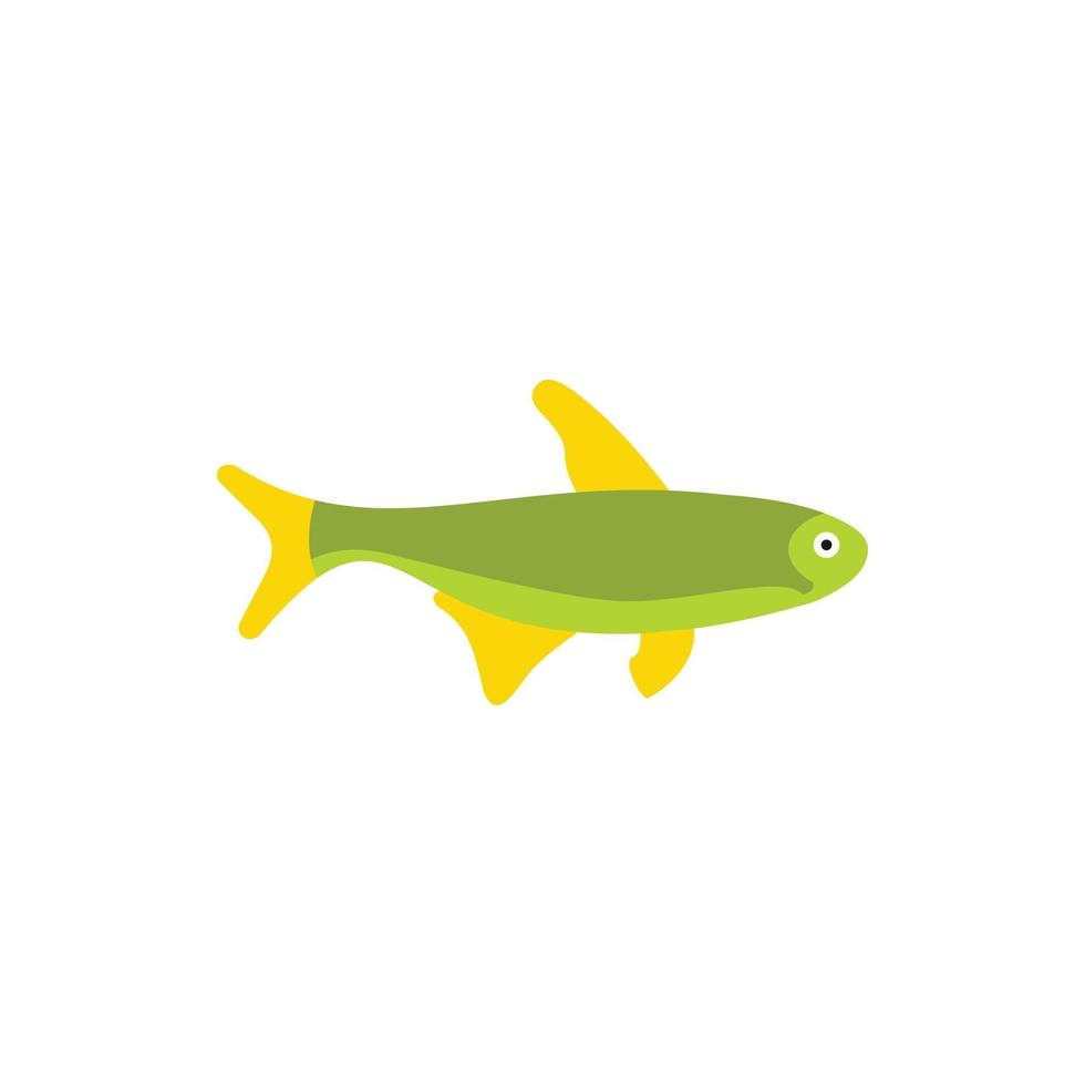 Fisch-Symbol im flachen Stil vektor