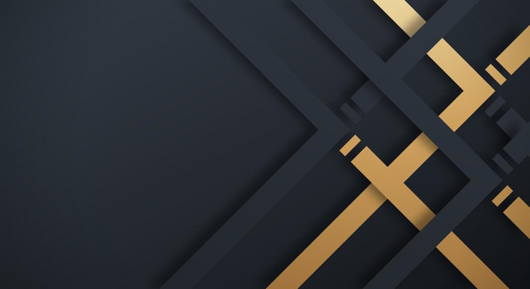 abstrakt mörk Marin 3d bakgrund med guld och svart rader papper skära stil texturerat. användbar för dekorativ webb layout, affisch, baner, företags- broschyr och seminarium mall design vektor