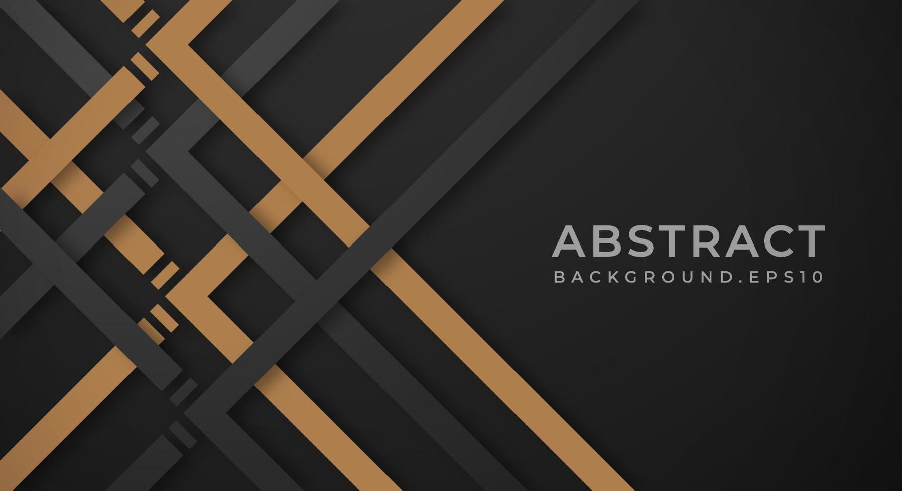 abstrakt mörk svart 3d bakgrund med guld rader papper skära stil texturerat. användbar för dekorativ webb layout, affisch, baner, företags- broschyr och seminarium mall design vektor