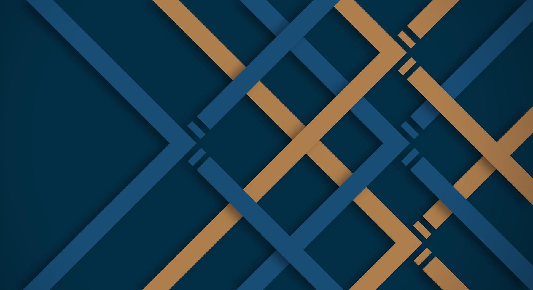 abstrakt mörk blå 3d bakgrund med guld rader papper skära stil texturerat. användbar för dekorativ webb layout, affisch, baner, företags- broschyr och seminarium mall design vektor