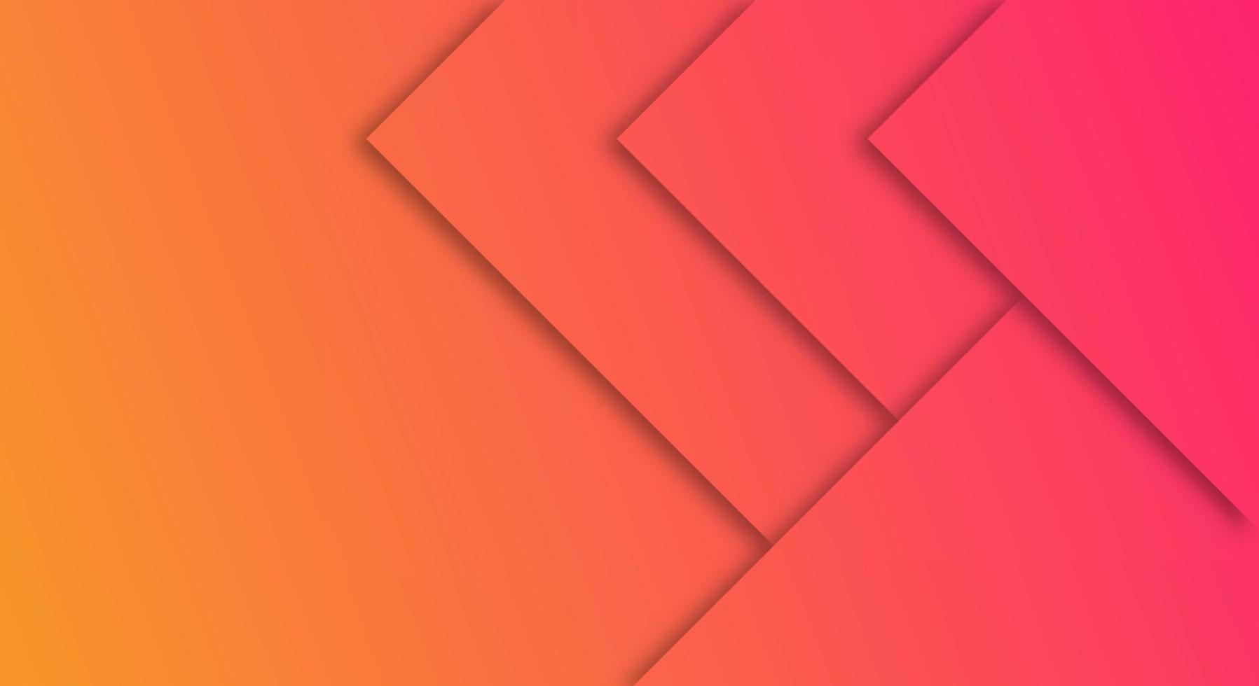 abstrakter orange und roter farbverlaufshintergrund geometrischer papierschnittstil für broschüren oder zielseitenvorlage vektor