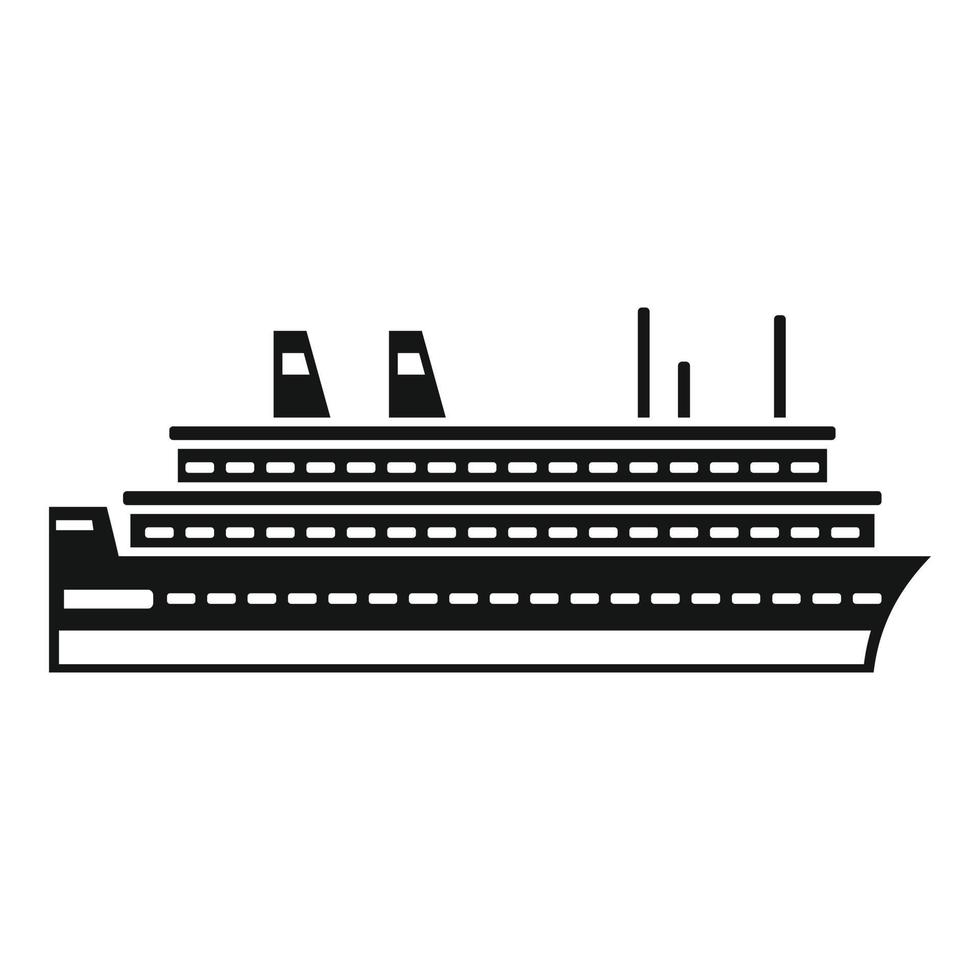 Symbol für Schiffskreuzfahrten, einfacher Stil vektor