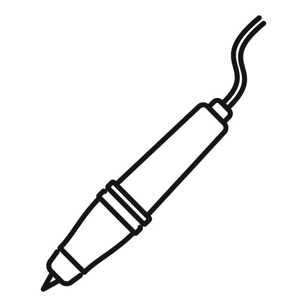 Tätowiermaschine Stiftsymbol, Umrissstil vektor