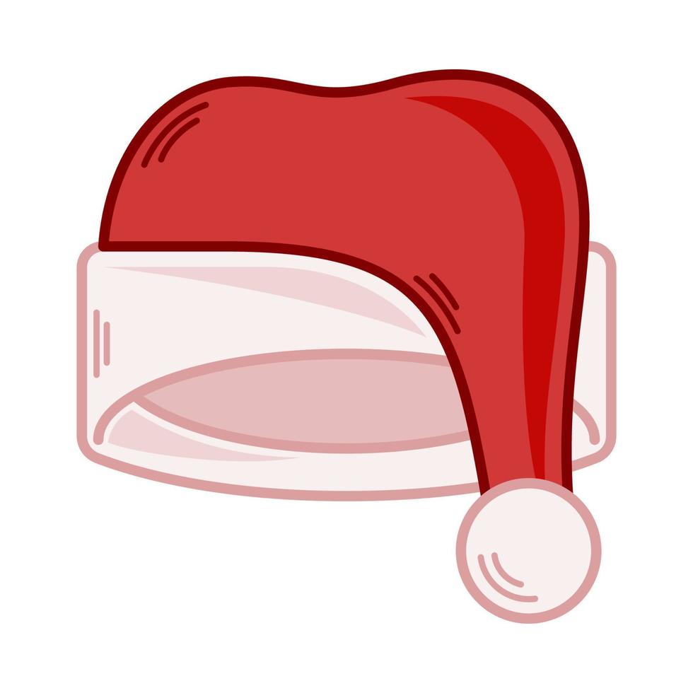 tecknad serie röd santa hatt illustration. eps 10 vektor