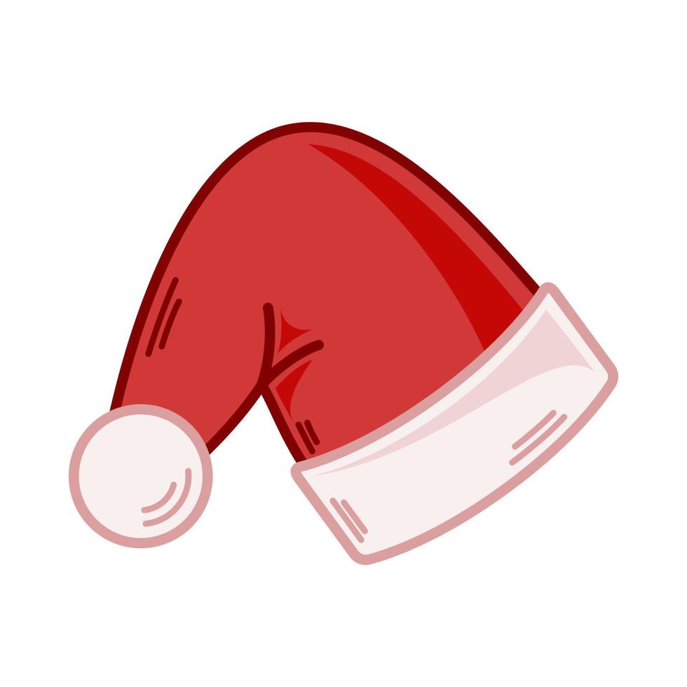 karikatur rote weihnachtsmütze illustration. eps 10-Vektor vektor