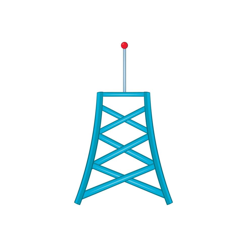 Wireless Connection Tower-Symbol, Cartoon-Stil vektor