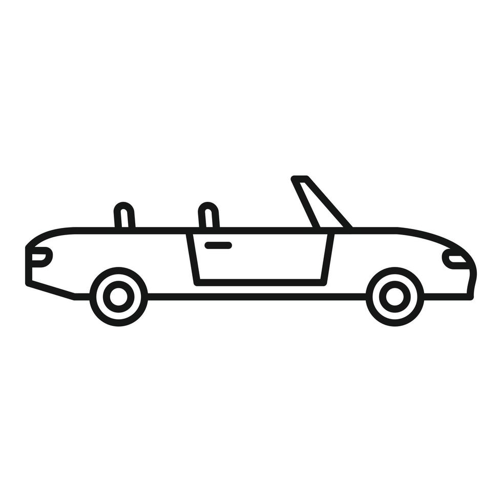 Cabriolet-Auto-Symbol, Umrissstil vektor