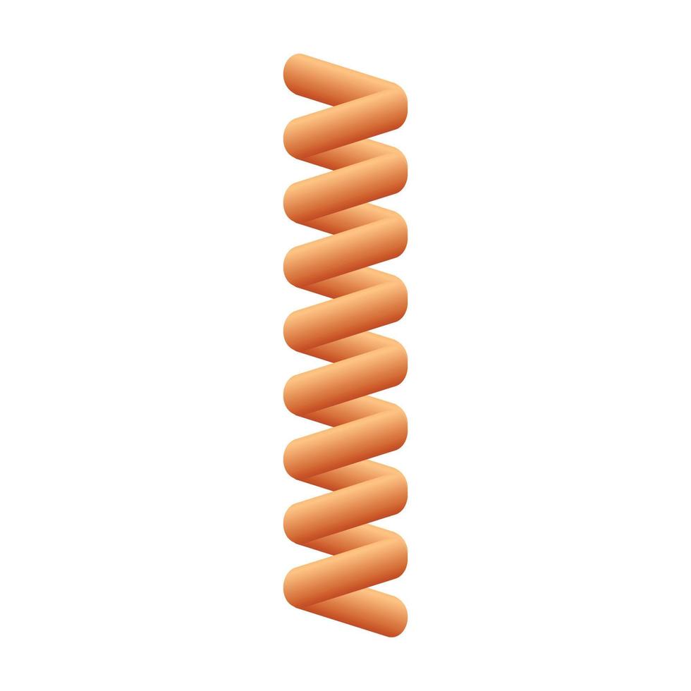 elektrisk orange kabel- ikon, tecknad serie stil vektor
