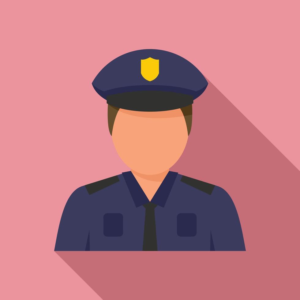 Polizist Cop Symbol, flacher Stil vektor