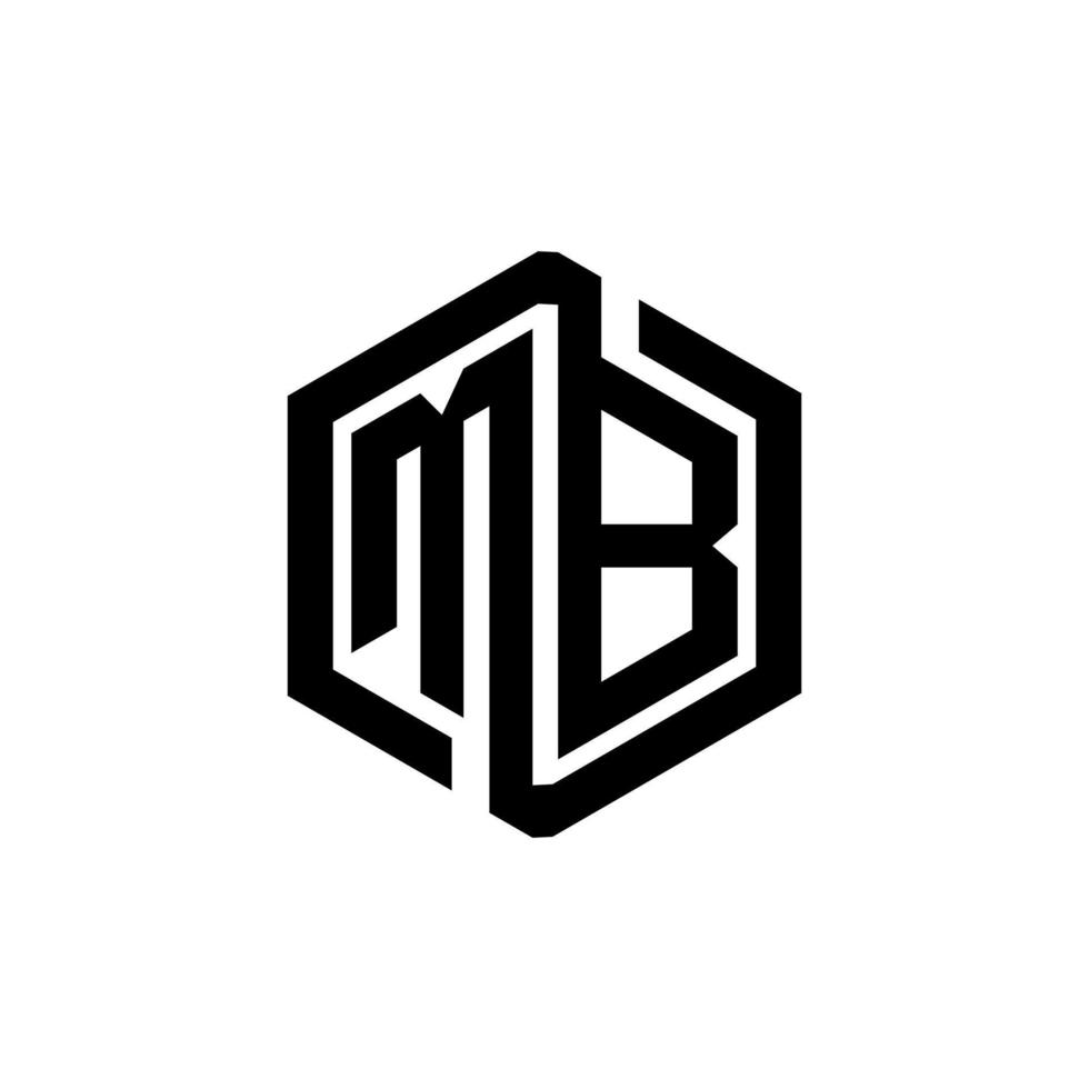 mb brev logotyp design i illustration. vektor logotyp, kalligrafi mönster för logotyp, affisch, inbjudan, etc.