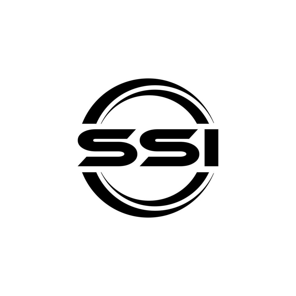 ssi brev logotyp design i illustration. vektor logotyp, kalligrafi mönster för logotyp, affisch, inbjudan, etc.