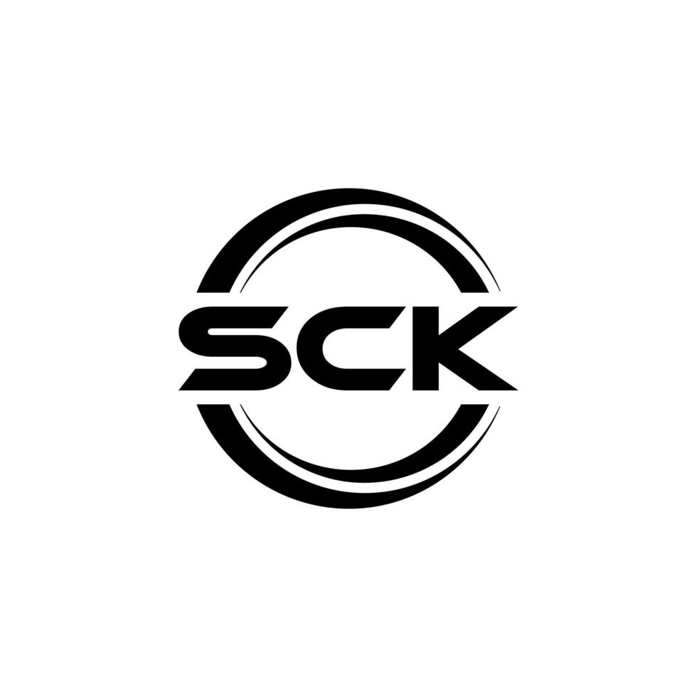 sck-Buchstaben-Logo-Design in Abbildung. Vektorlogo, Kalligrafie-Designs für Logo, Poster, Einladung usw. vektor