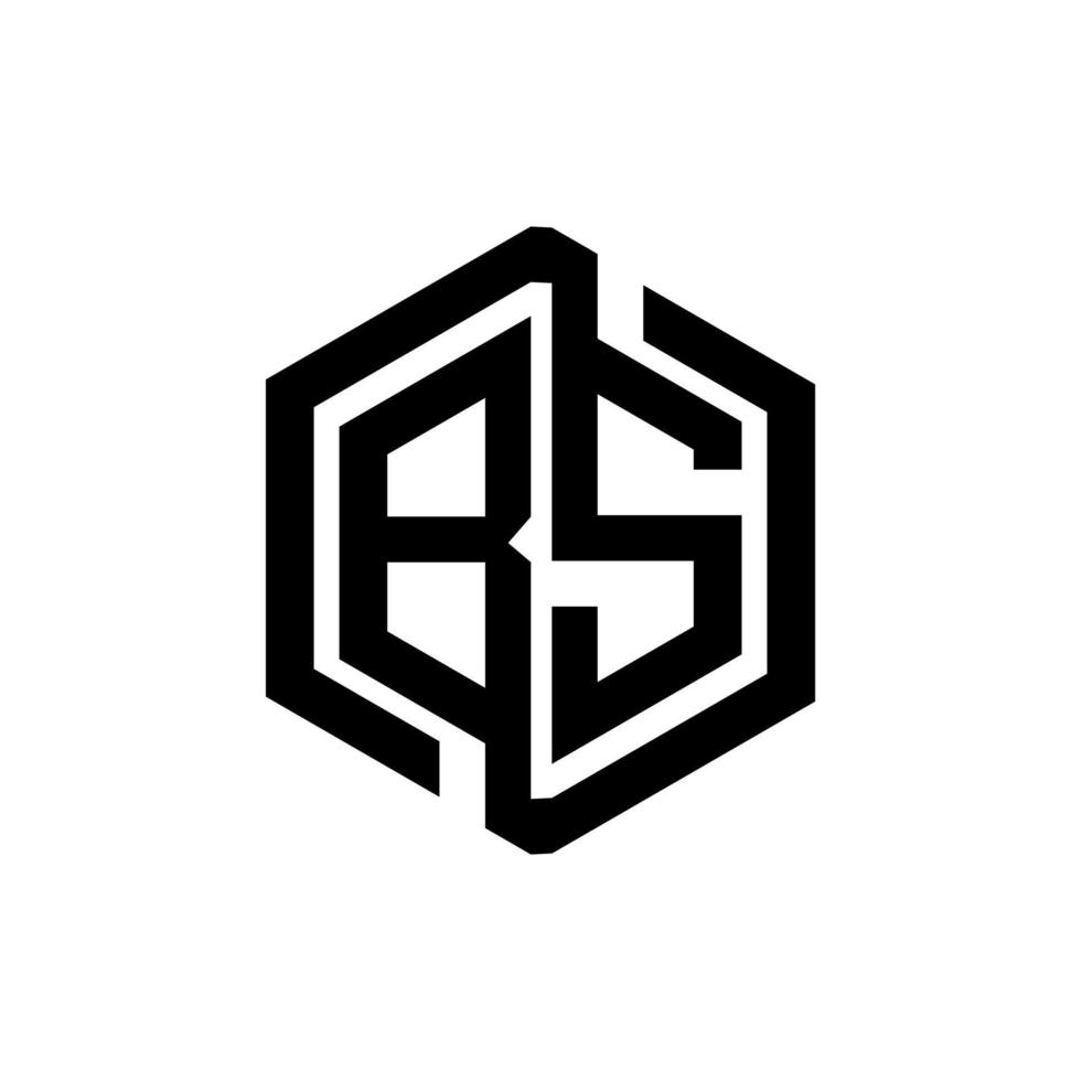 BS-Brief-Logo-Design in Abbildung. Vektorlogo, Kalligrafie-Designs für Logo, Poster, Einladung usw. vektor
