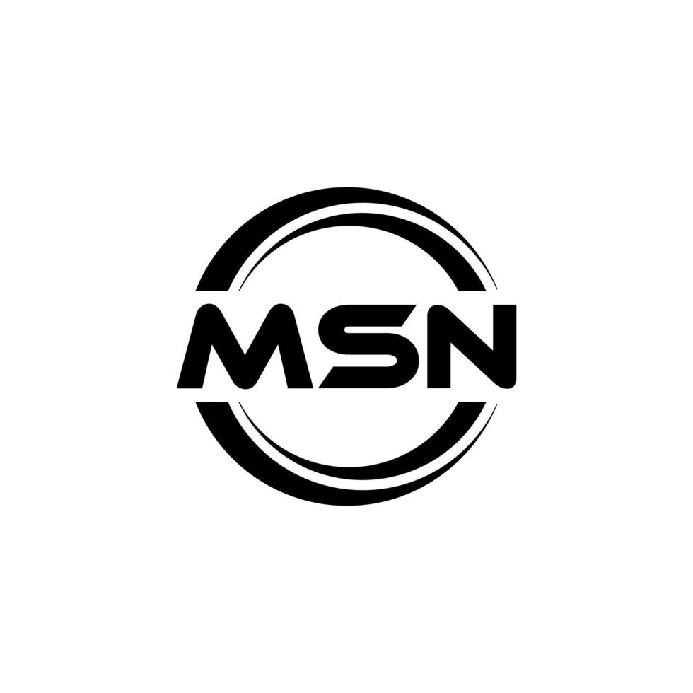 MSN-Brief-Logo-Design in Abbildung. Vektorlogo, Kalligrafie-Designs für Logo, Poster, Einladung usw. vektor