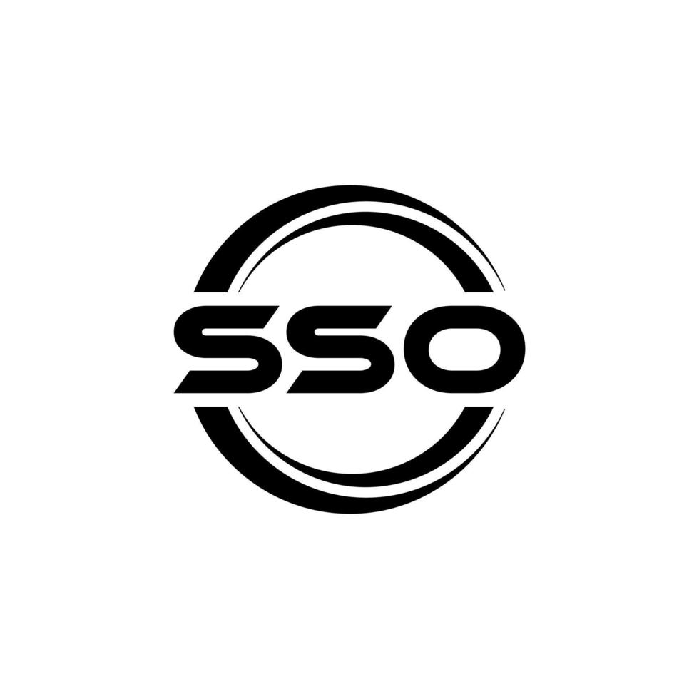 sso brev logotyp design i illustration. vektor logotyp, kalligrafi mönster för logotyp, affisch, inbjudan, etc.