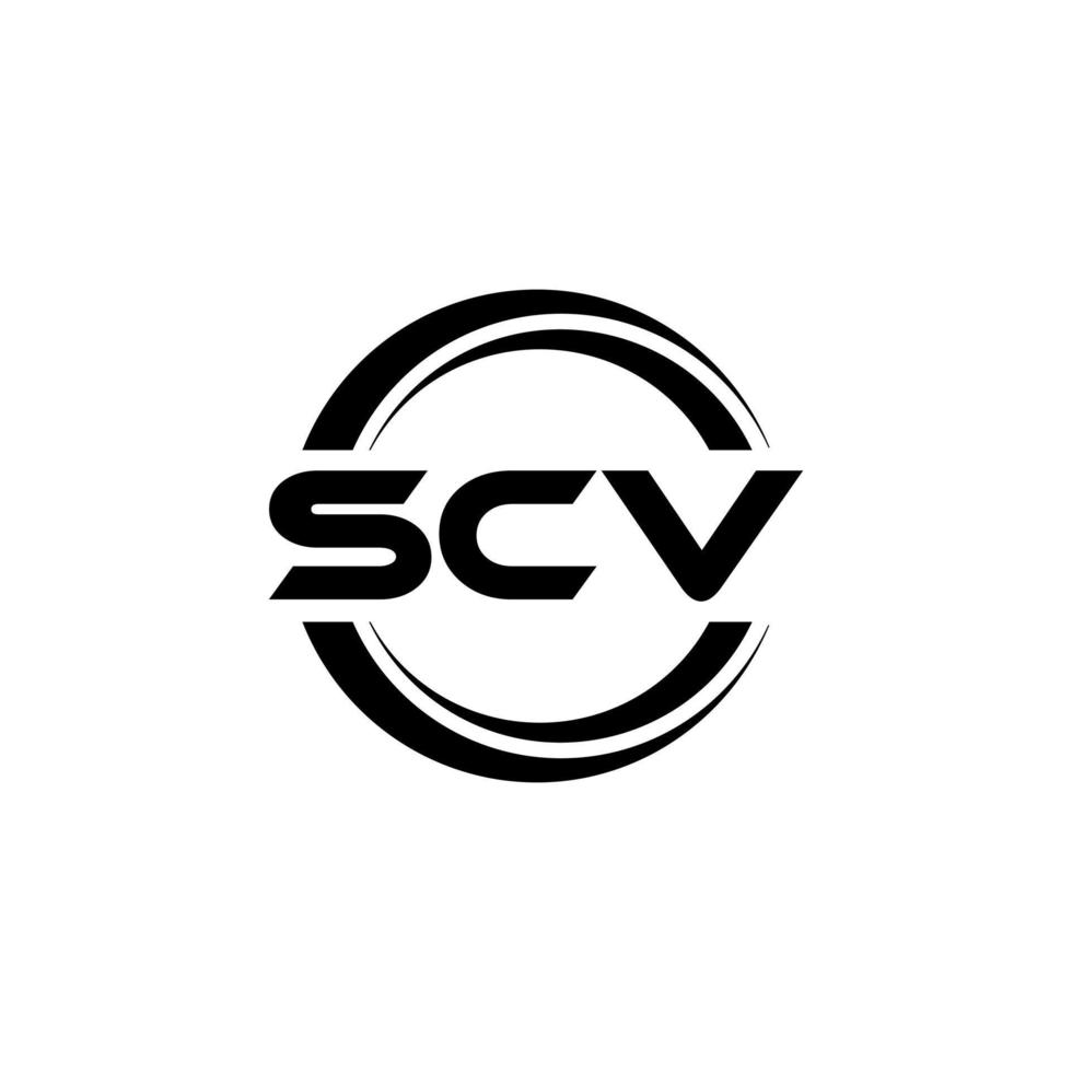 scv brev logotyp design i illustration. vektor logotyp, kalligrafi mönster för logotyp, affisch, inbjudan, etc.