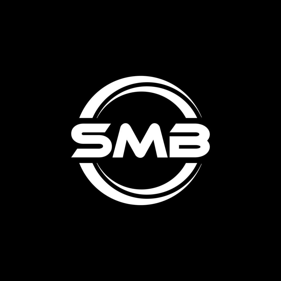 smb-brief-logo-design in der illustration. Vektorlogo, Kalligrafie-Designs für Logo, Poster, Einladung usw. vektor
