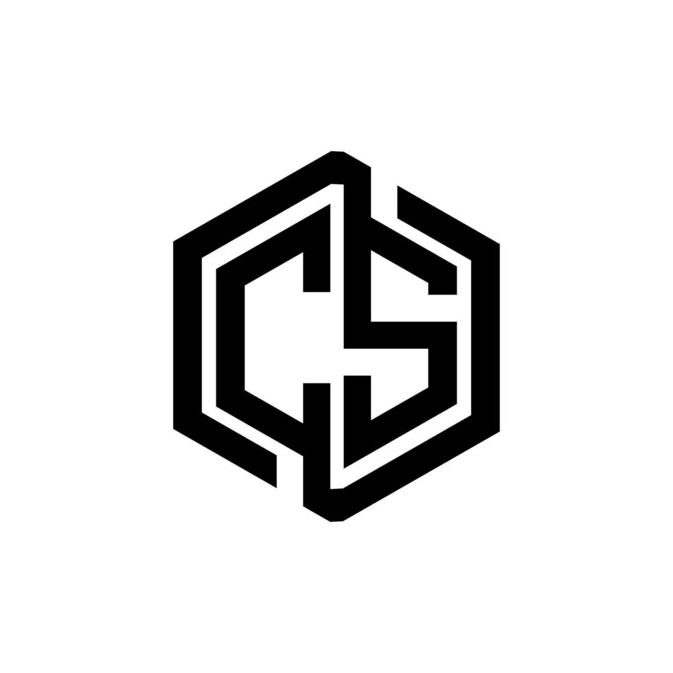 cs-Brief-Logo-Design in Abbildung. Vektorlogo, Kalligrafie-Designs für Logo, Poster, Einladung usw. vektor