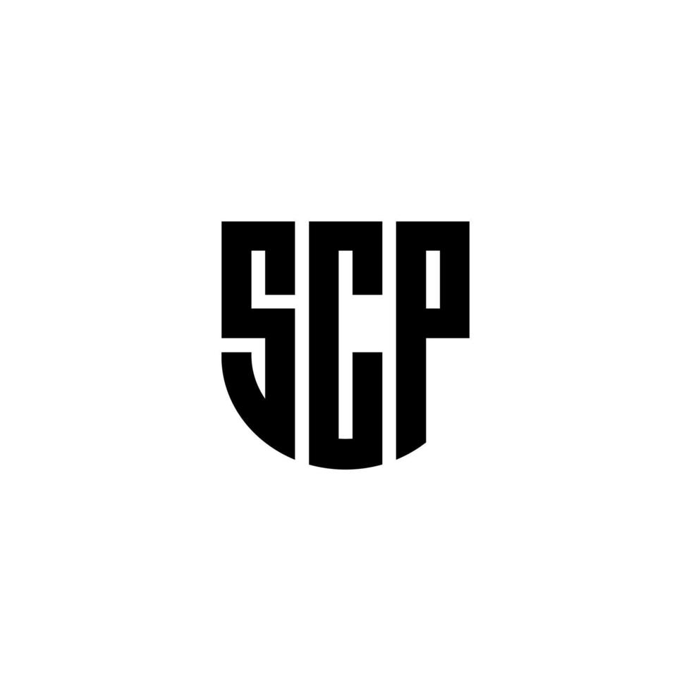 SCP-Brief-Logo-Design in Abbildung. Vektorlogo, Kalligrafie-Designs für Logo, Poster, Einladung usw. vektor