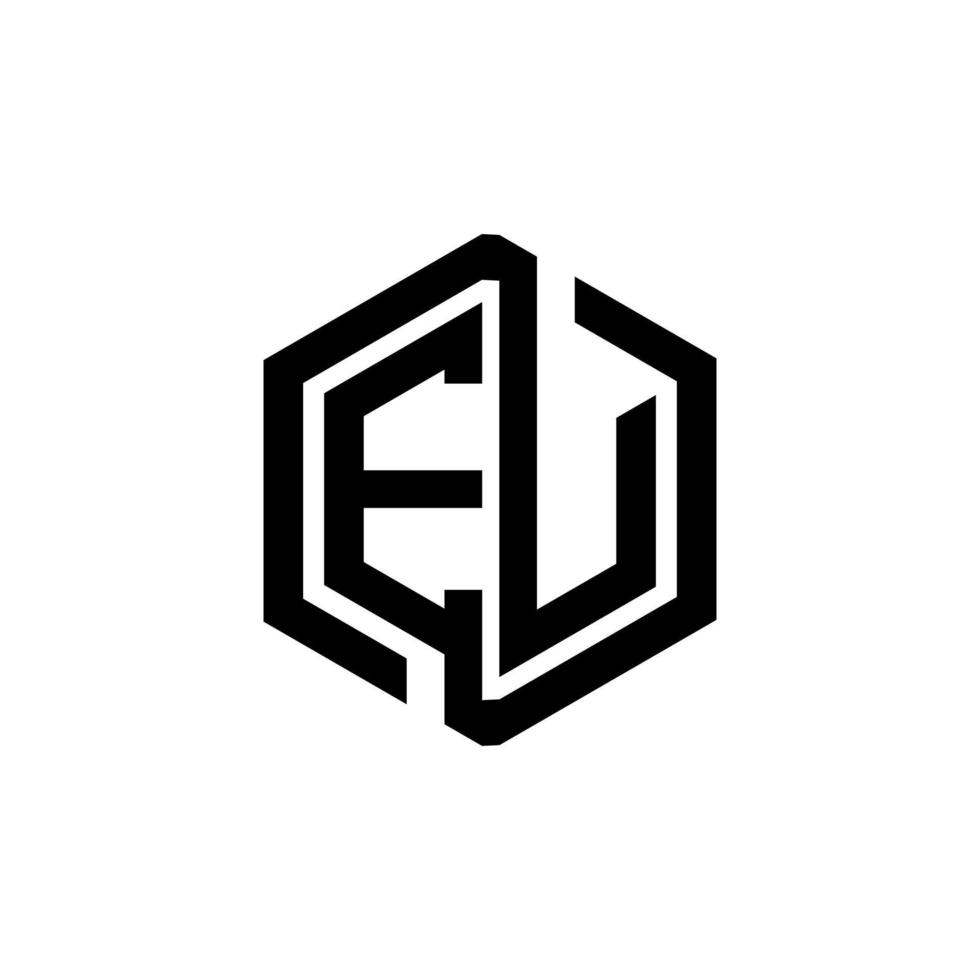 eu-Brief-Logo-Design in Abbildung. Vektorlogo, Kalligrafie-Designs für Logo, Poster, Einladung usw. vektor