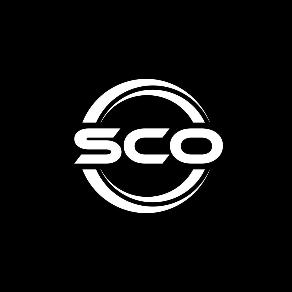 sco-Brief-Logo-Design in Abbildung. Vektorlogo, Kalligrafie-Designs für Logo, Poster, Einladung usw. vektor