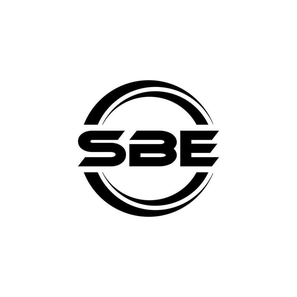 SBE brev logotyp design i illustration. vektor logotyp, kalligrafi mönster för logotyp, affisch, inbjudan, etc.