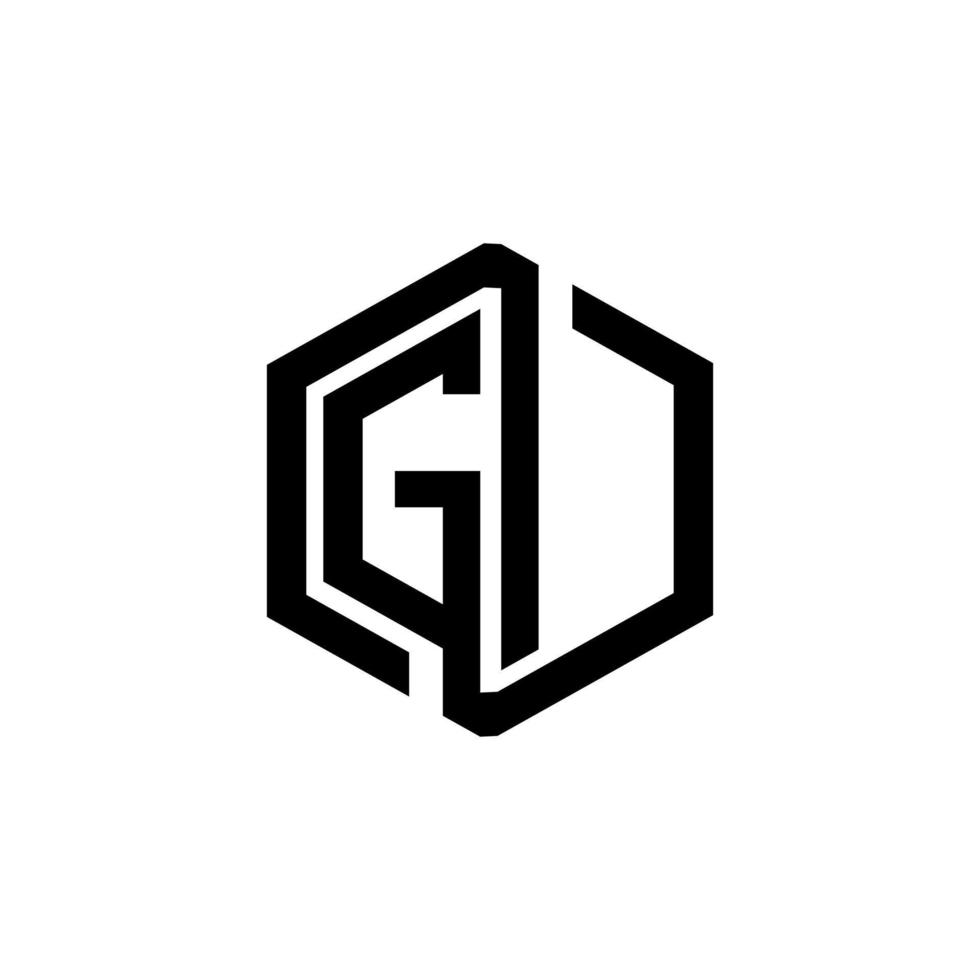 gi-brief-logo-design in der illustration. Vektorlogo, Kalligrafie-Designs für Logo, Poster, Einladung usw. vektor