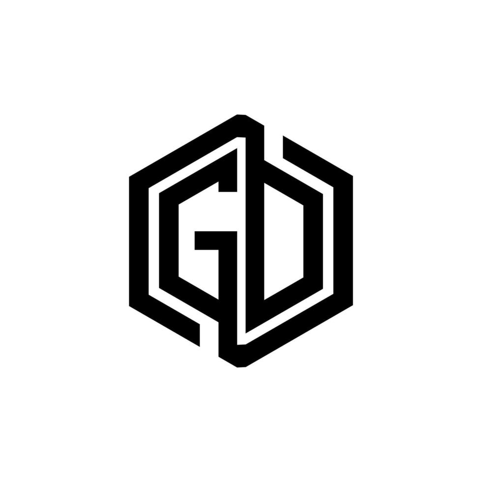 gd-Brief-Logo-Design in Abbildung. Vektorlogo, Kalligrafie-Designs für Logo, Poster, Einladung usw. vektor