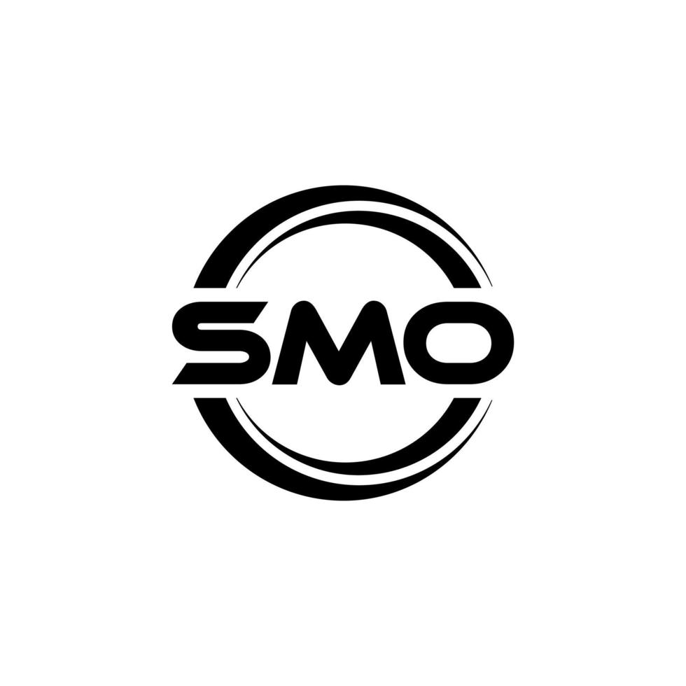 Smo-Brief-Logo-Design in Abbildung. Vektorlogo, Kalligrafie-Designs für Logo, Poster, Einladung usw. vektor