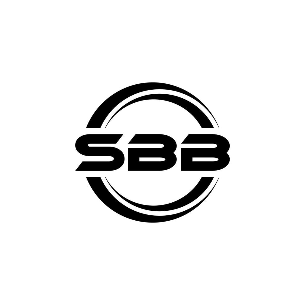 sbb brev logotyp design i illustration. vektor logotyp, kalligrafi mönster för logotyp, affisch, inbjudan, etc.