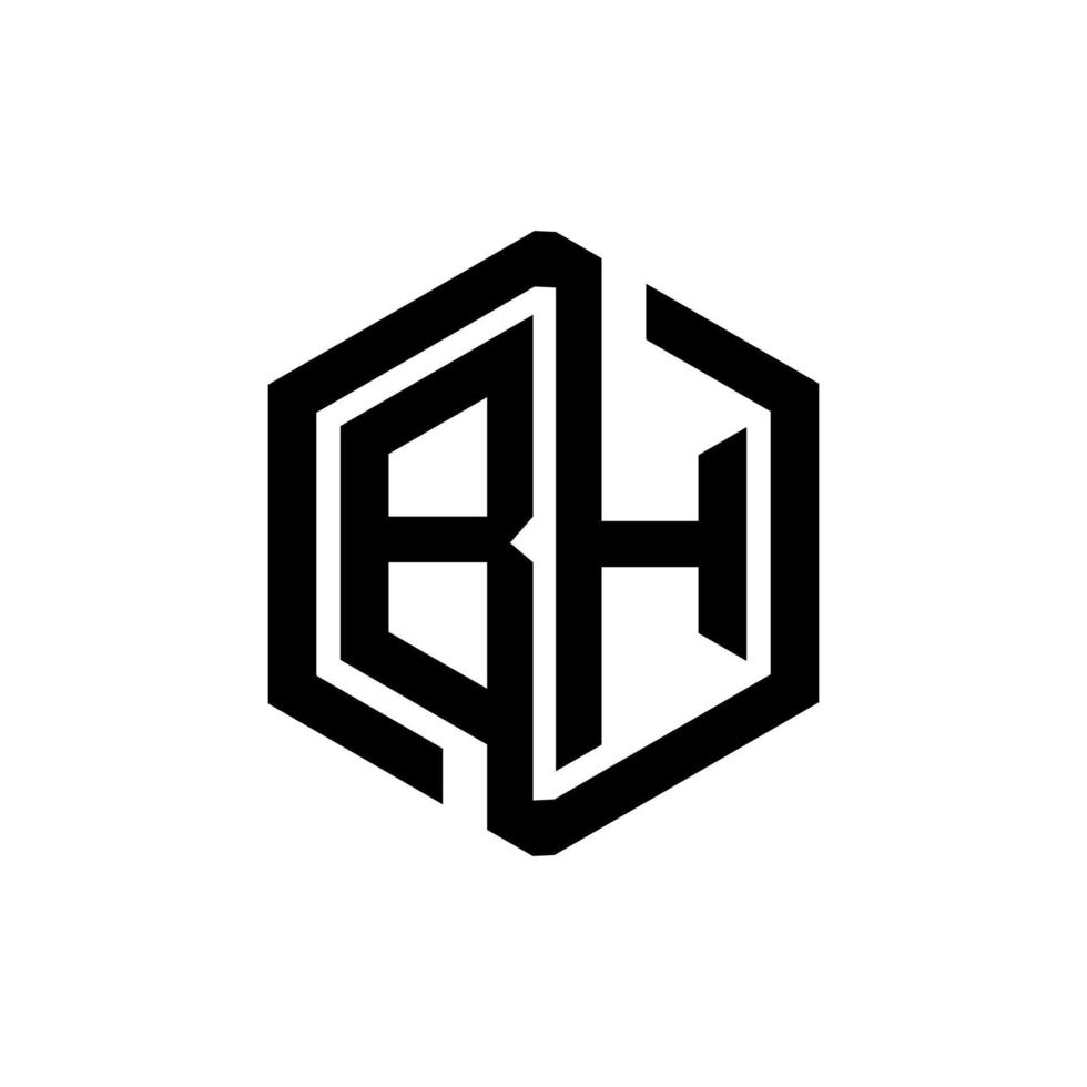 BH-Brief-Logo-Design in Abbildung. Vektorlogo, Kalligrafie-Designs für Logo, Poster, Einladung usw. vektor