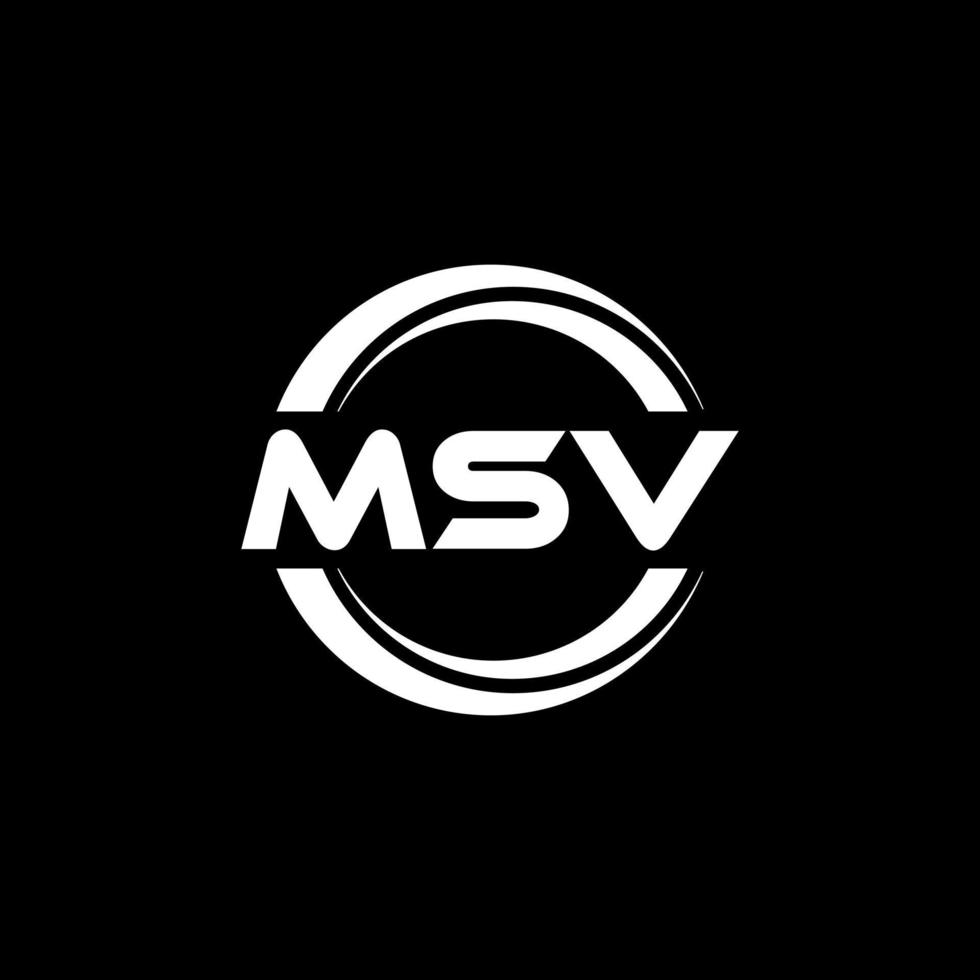 MSV-Brief-Logo-Design in Abbildung. Vektorlogo, Kalligrafie-Designs für Logo, Poster, Einladung usw. vektor