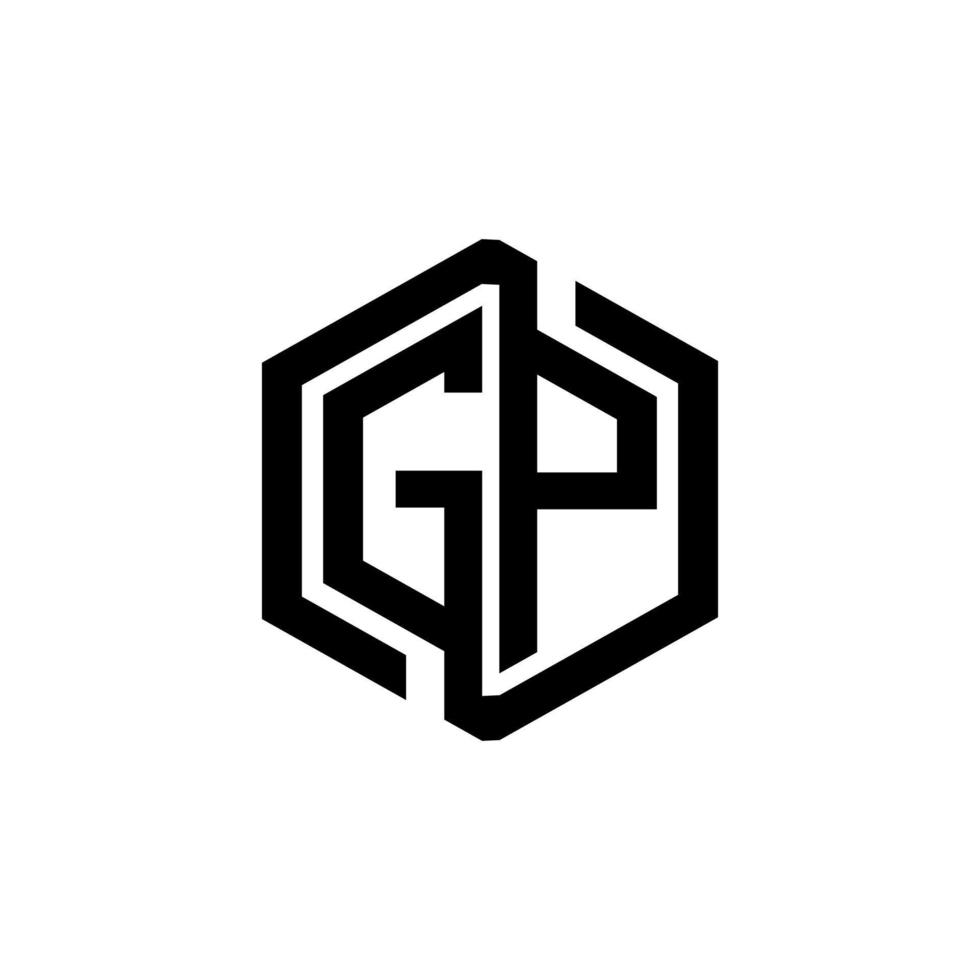 gp brev logotyp design i illustration. vektor logotyp, kalligrafi mönster för logotyp, affisch, inbjudan, etc.