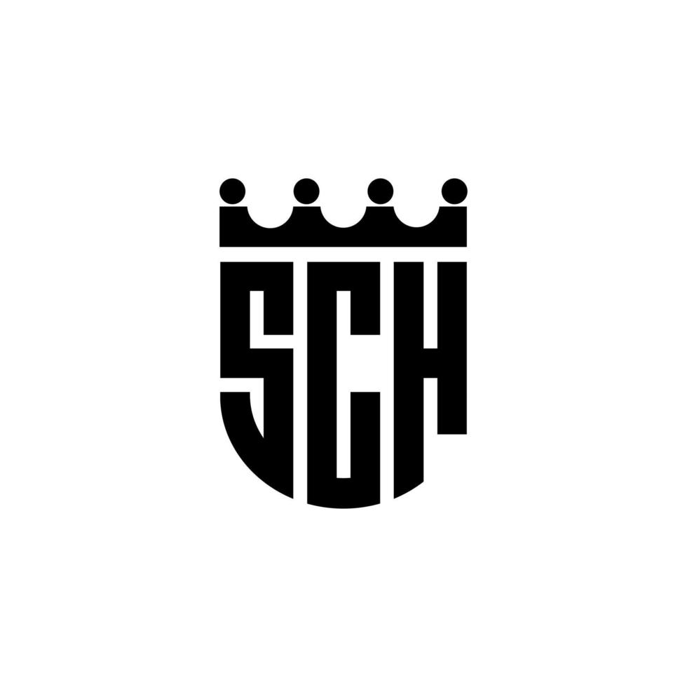 sch-Brief-Logo-Design in Abbildung. Vektorlogo, Kalligrafie-Designs für Logo, Poster, Einladung usw. vektor