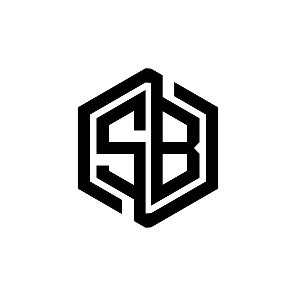 sb brev logotyp design i illustration. vektor logotyp, kalligrafi mönster för logotyp, affisch, inbjudan, etc.