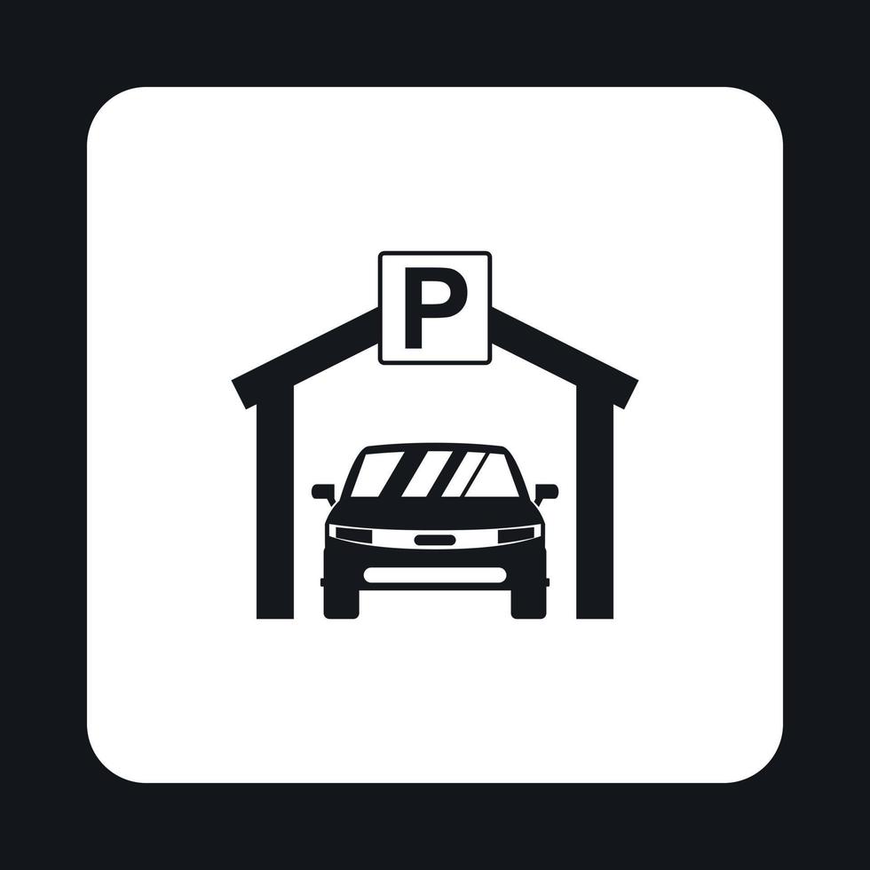 Parkplatzsymbol, einfacher Stil vektor
