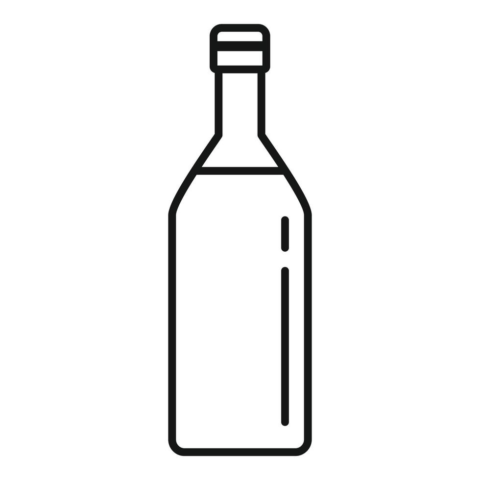 Symbol für Olivenölflaschen, Umrissstil vektor