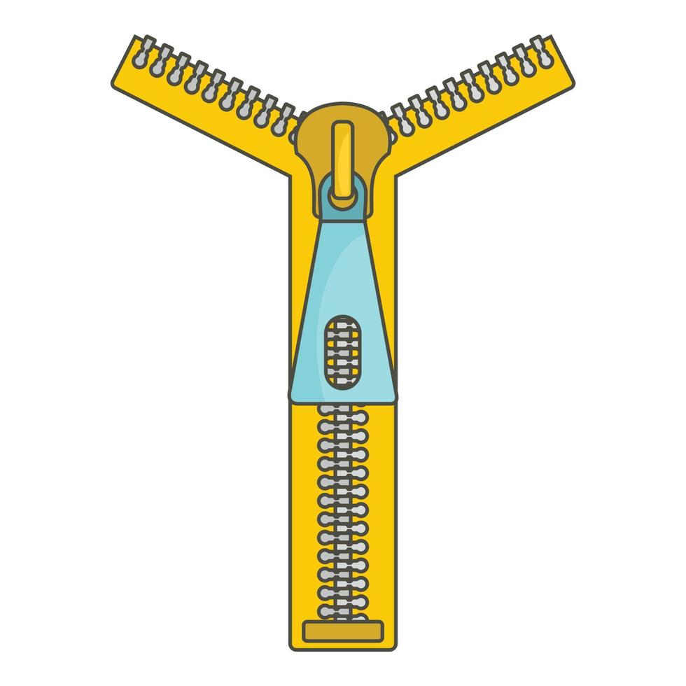 Reißverschluss-Symbol, Cartoon-Stil vektor