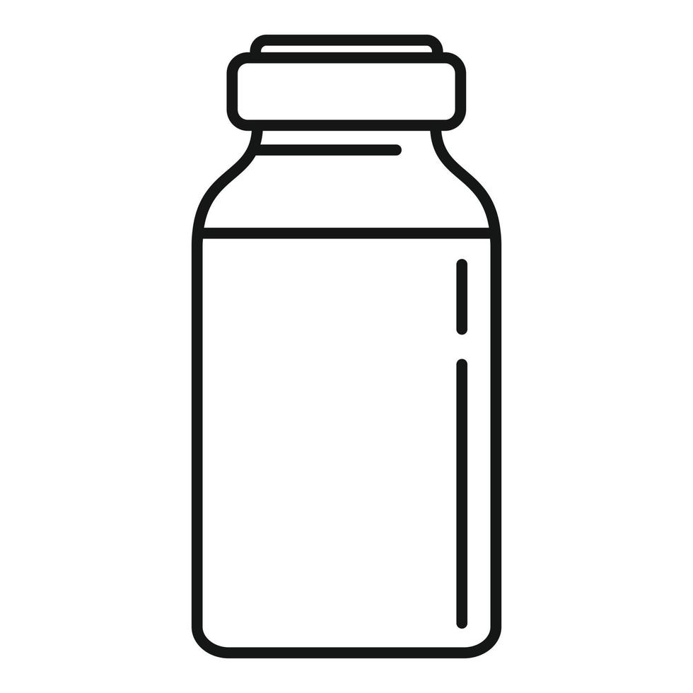 Symbol für Insulindosisflasche, Umrissstil vektor