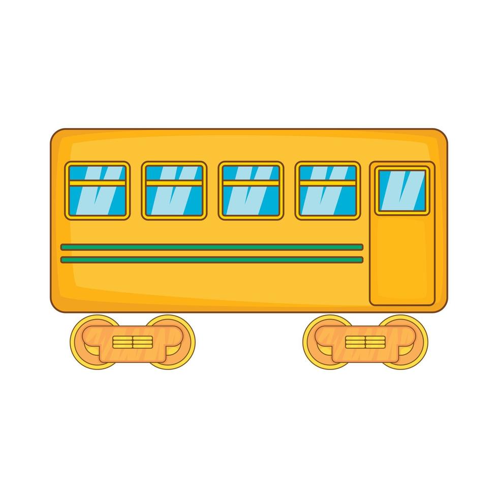 Eisenbahnwagen-Symbol, Cartoon-Stil vektor