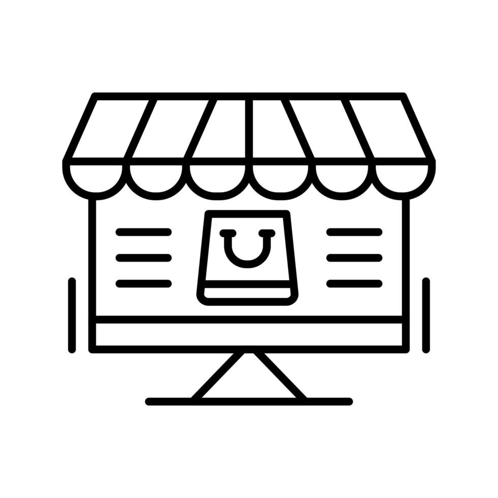 Online-Shopping-Vektor-Symbol vektor