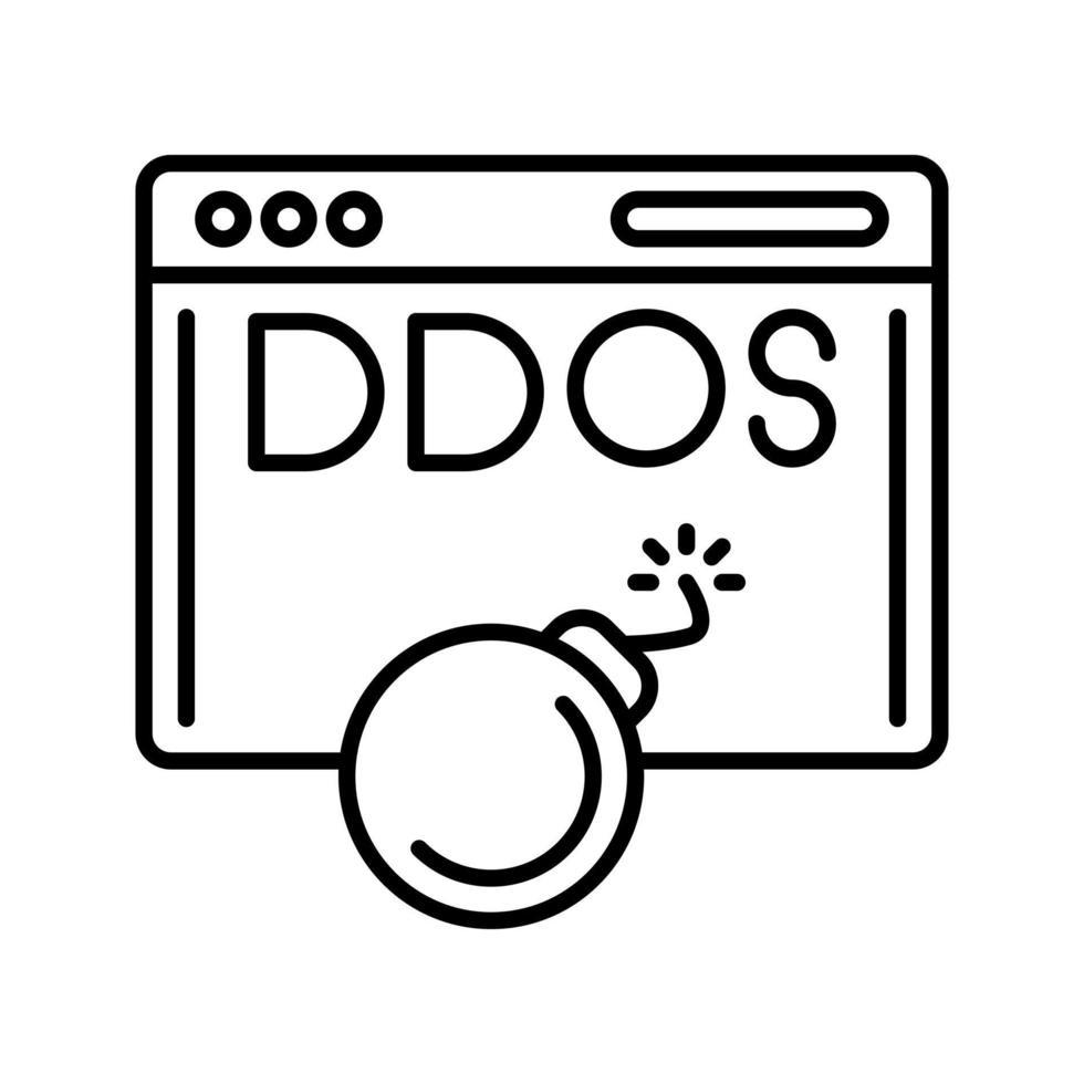 Ddos-Angriffsvektorsymbol vektor