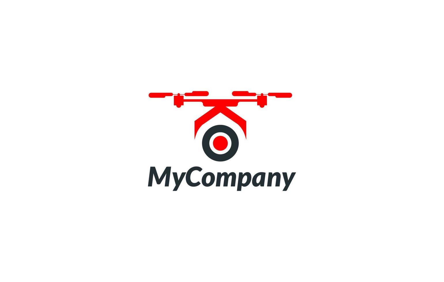 Spionage-Luftbild-Logo oder Drohnen-Logo-Vorlage vektor