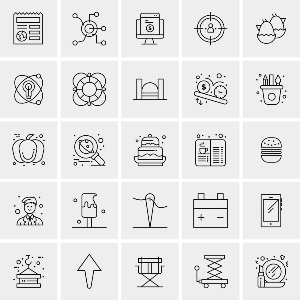 25 universelle Business-Icons Vektor kreative Icon-Illustration zur Verwendung in Web- und Mobilprojekten