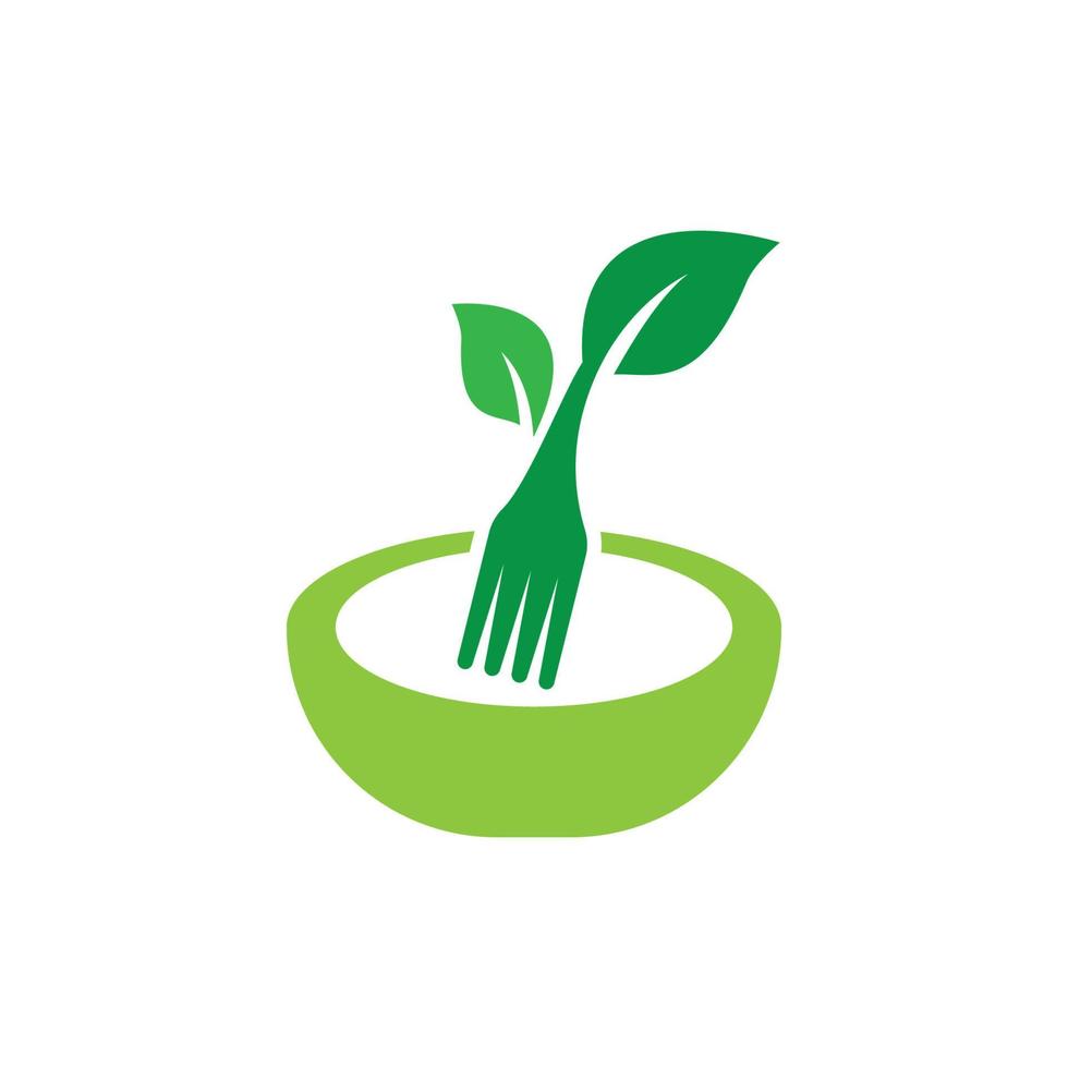 vegetarische Lebensmittel Logo Bilder vektor