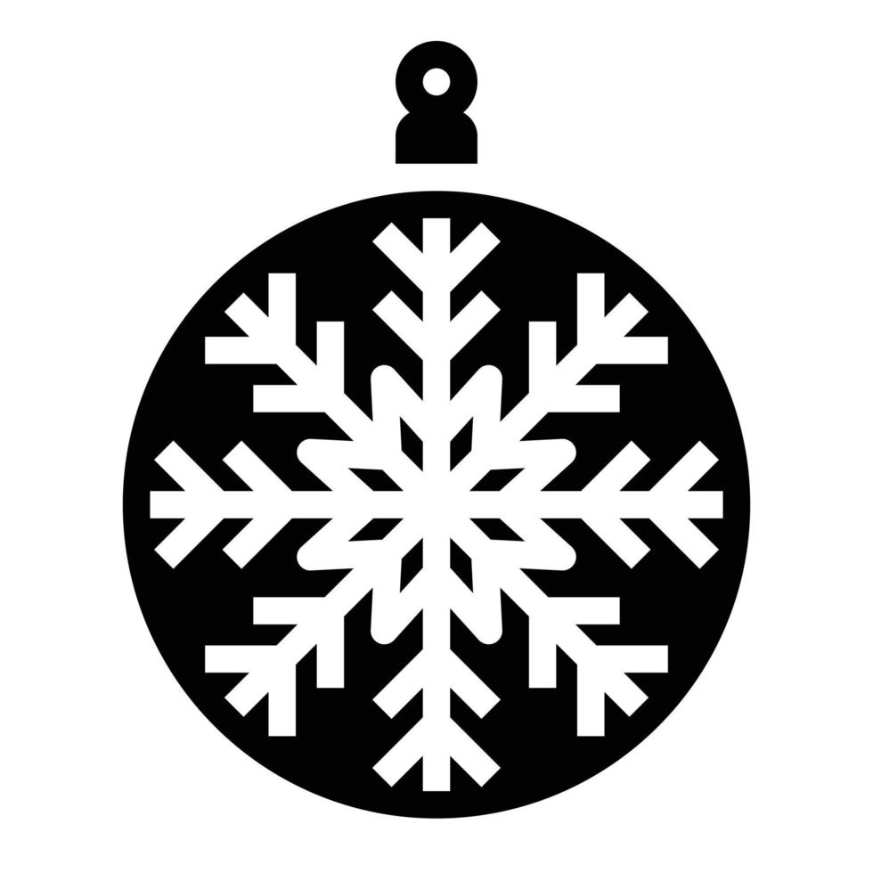 Christbaumkugel Symbol solider Vektor. vektor