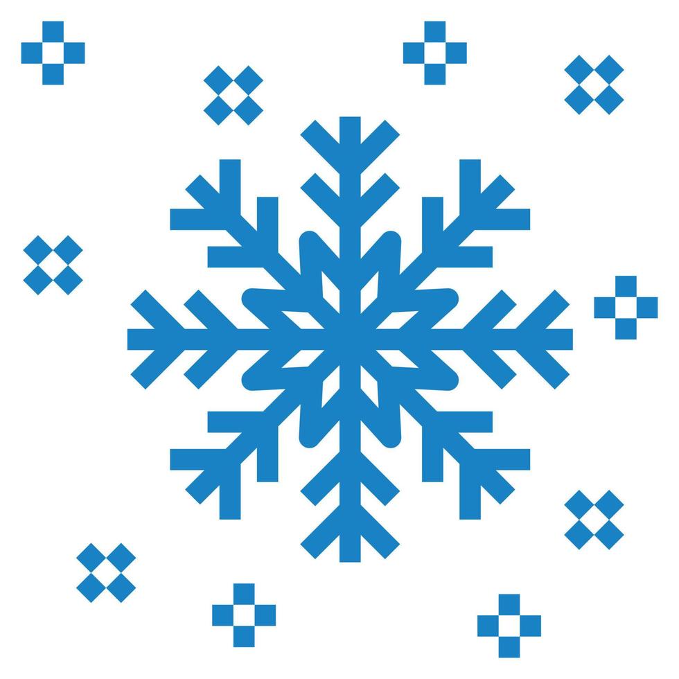 snöflinga ikon vektor platt Färg .